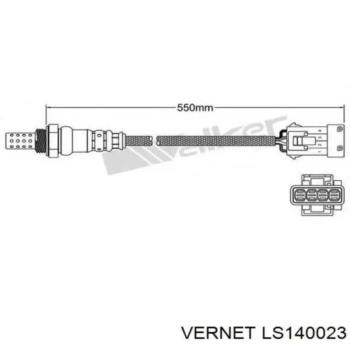 Comprar LS140023 Vernet Sonda lambda de oxígeno posterior al catalizador