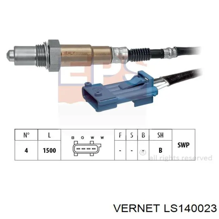 LS140023 Vernet Sonda lambda de oxígeno posterior al catalizador
