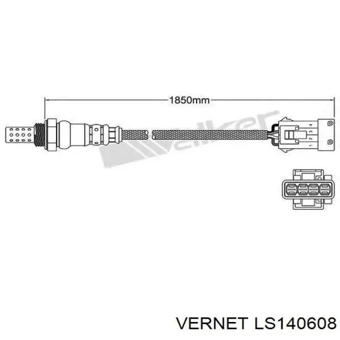 LS140608 Vernet sonda lambda sensor de oxigeno post catalizador