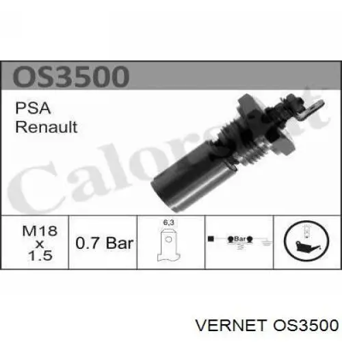 OS3500 Vernet sensor de presión de aceite