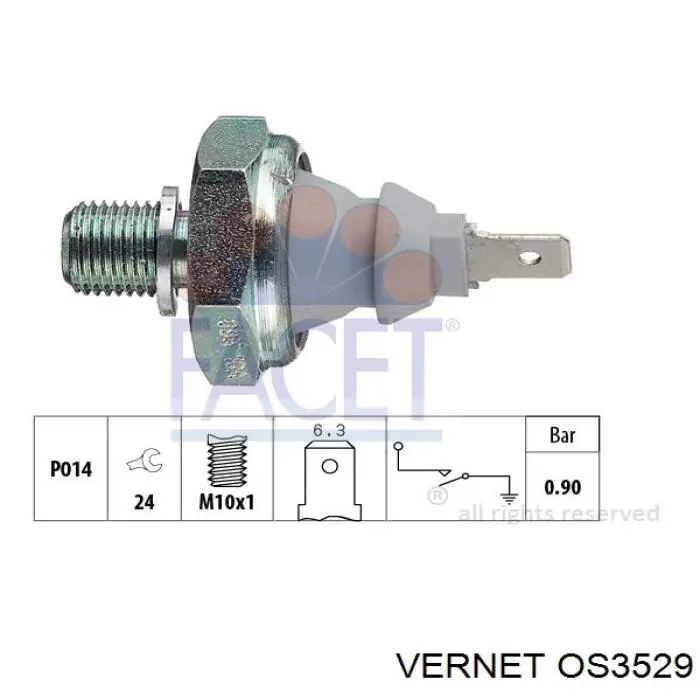 Comprar OS3529 Vernet Sensor de presión de aceite