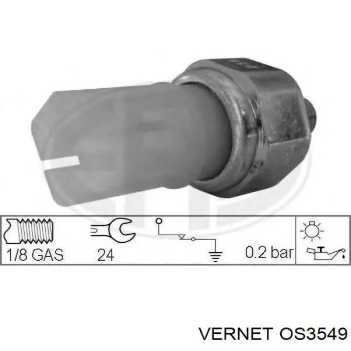 Sensor de presión de aceite OS3549 Vernet