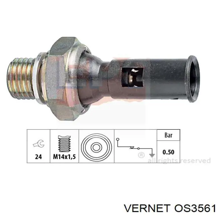 OS3561 Vernet sensor de presión de aceite