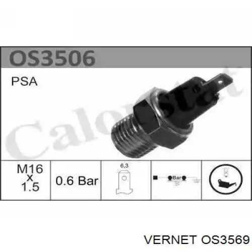 Sensor de aceite Vernet OS3569