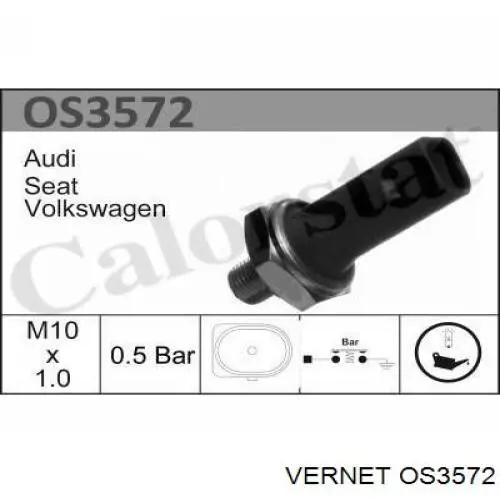 OS3572 Vernet sensor de presión de aceite