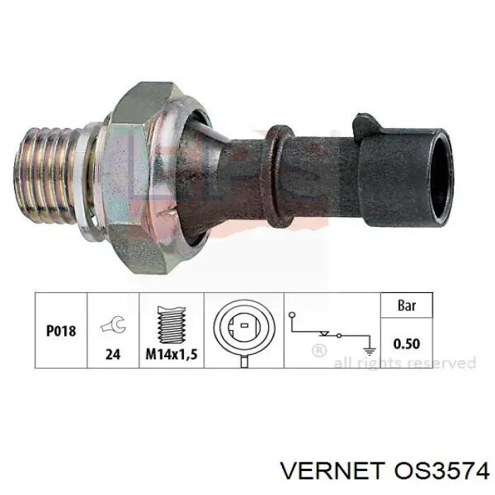 OS3574 Vernet sensor de presión de aceite