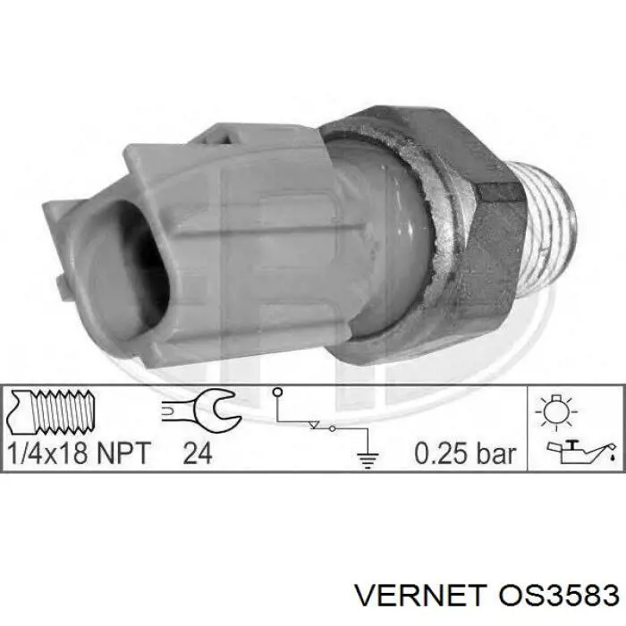 OS3583 Vernet sensor de presión de aceite