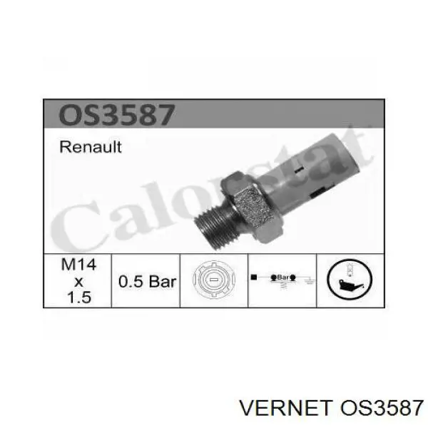 OS3587 Vernet sensor de presión de aceite