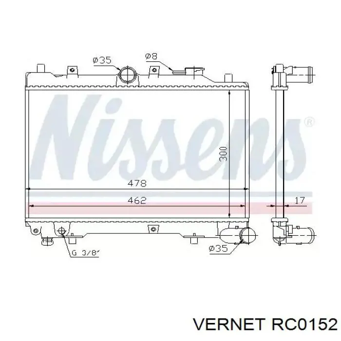 RC0152 Vernet tapa de radiador