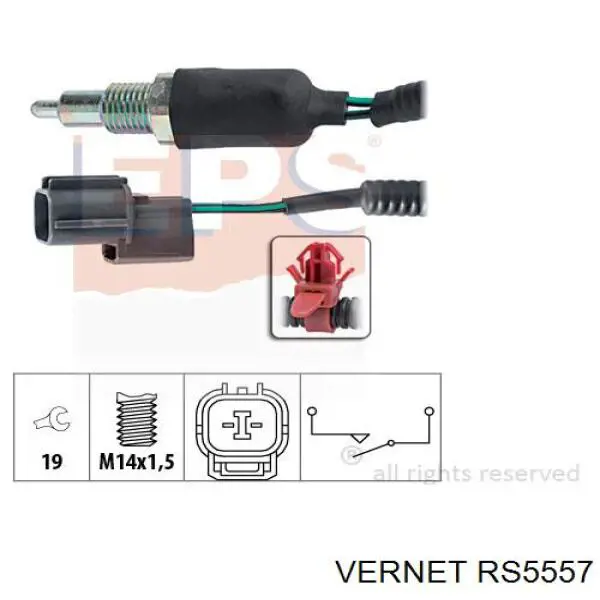 RS5557 Vernet sensor de marcha atrás