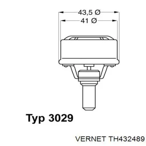 TH4324.89 Vernet termostato, refrigerante