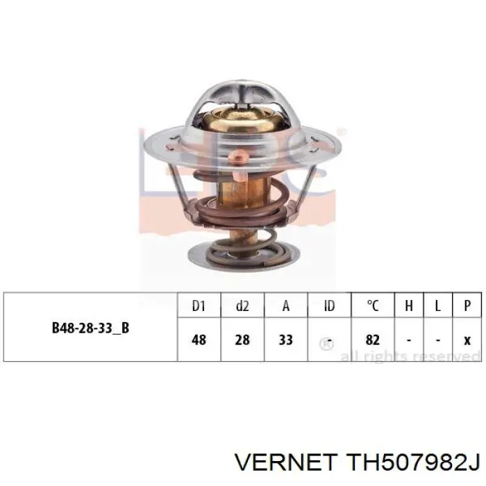 Termostato refrigerante Vernet TH507982J