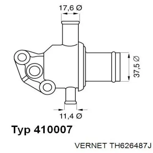 TH6264.87J Vernet termostato, refrigerante