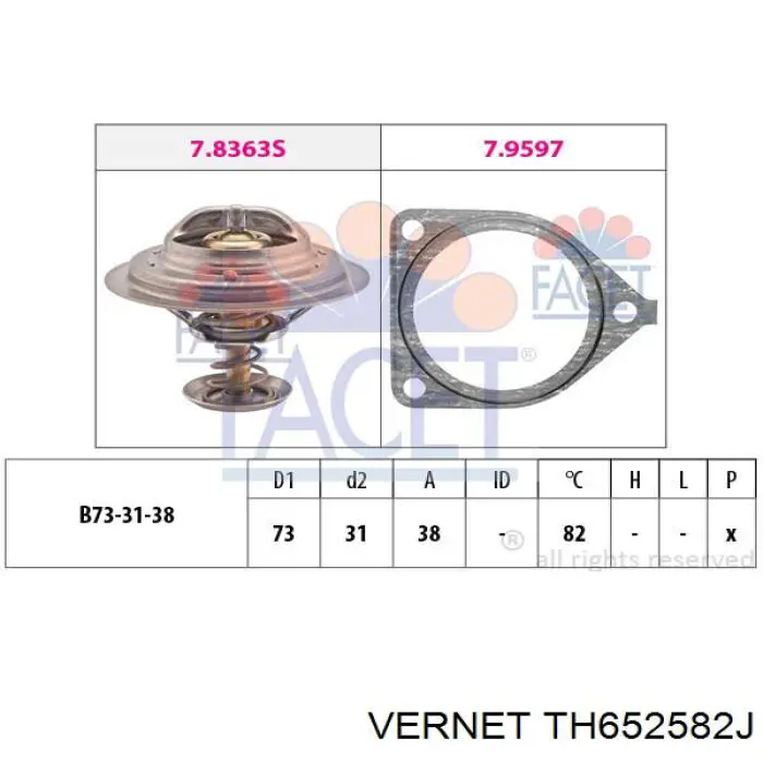 TH6525.82J Vernet termostato, refrigerante