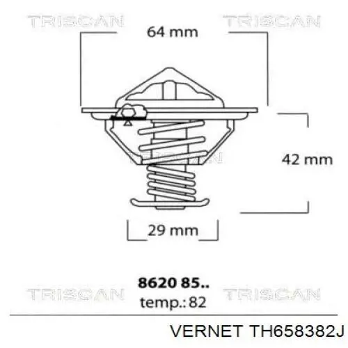 TH6583.82J Vernet termostato