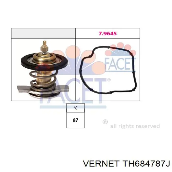 TH6847.87J Vernet termostato