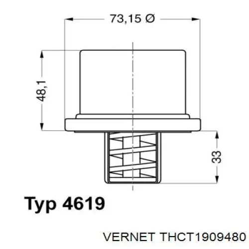 THCT19094.80 Vernet termostato, refrigerante