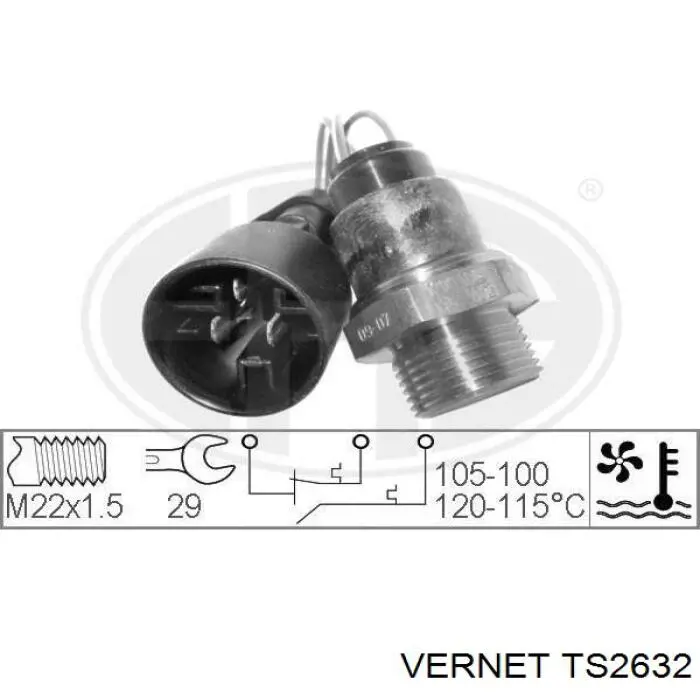 TS2632 Vernet sensor de temperatura del refrigerante