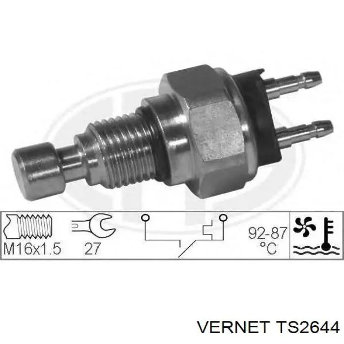 TS2644 Vernet sensor, temperatura del refrigerante (encendido el ventilador del radiador)