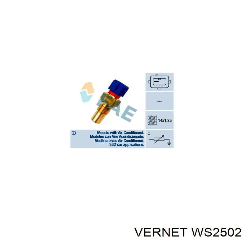 Sensor de temperatura WS2502 Vernet