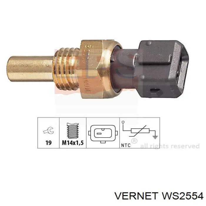 WS2554 Vernet sensor de temperatura del refrigerante