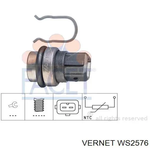 Sensor de temperatura del refrigerante Vernet WS2576 precio, desde 9,23 EUR