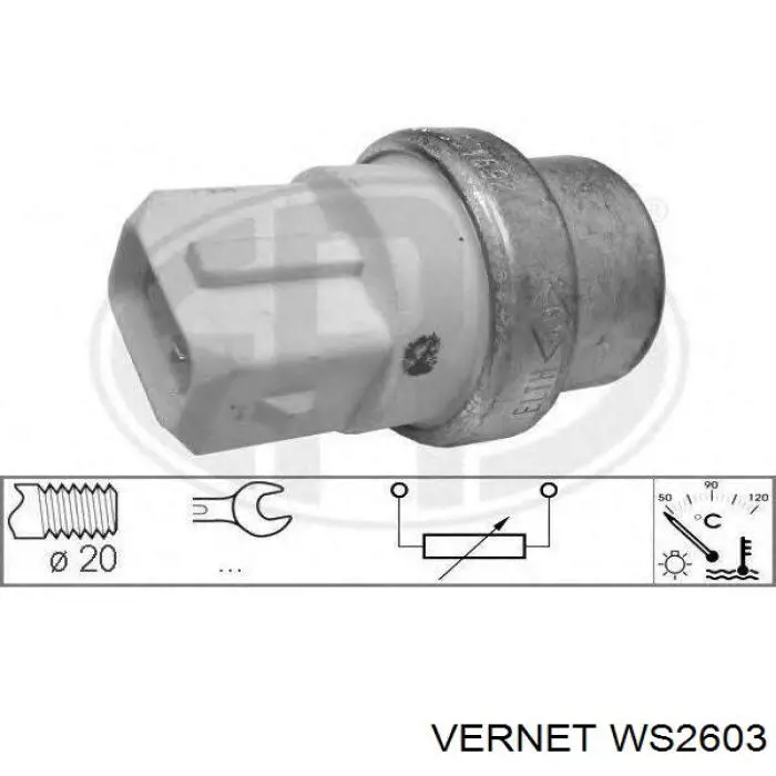 WS2603 Vernet sensor de temperatura del refrigerante, salpicadero