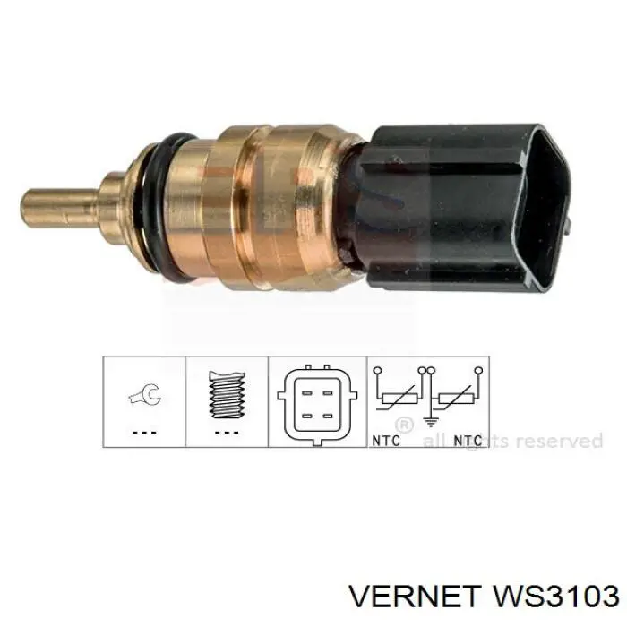 WS3103 Vernet sensor de temperatura del refrigerante