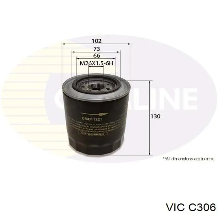 C306 Vic filtro de aceite