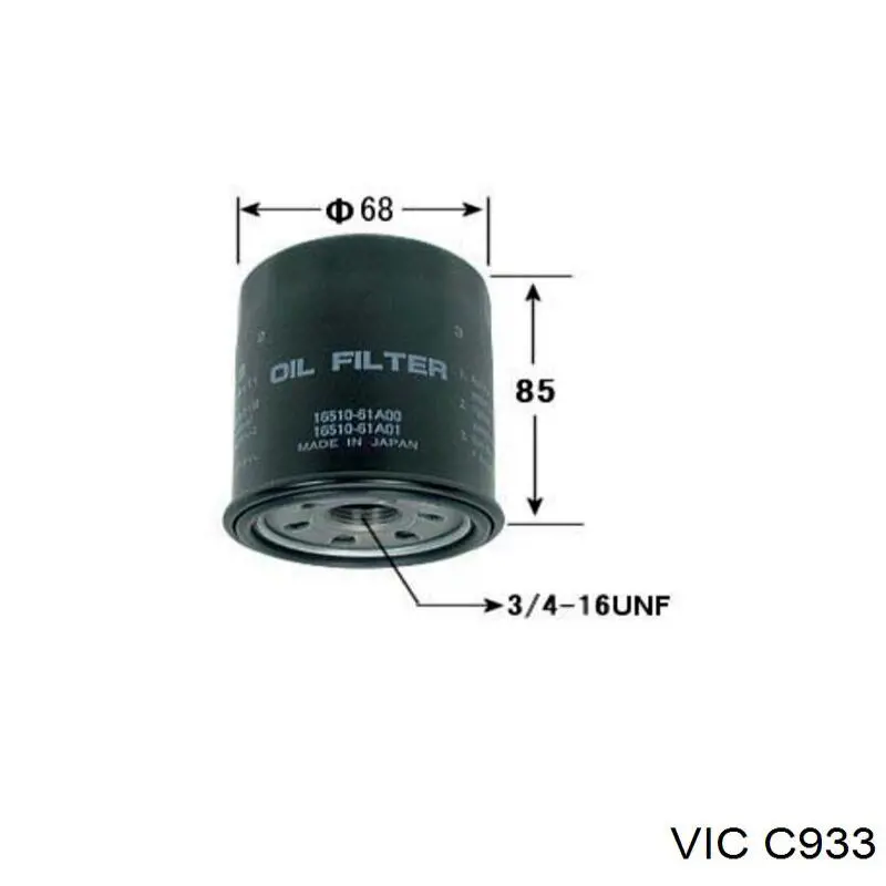 C933 Vic filtro de aceite