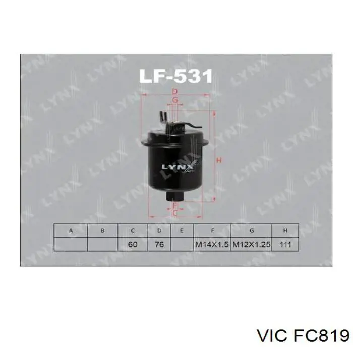 Filtro combustible Honda Civic 6 EJ9, EK3/4