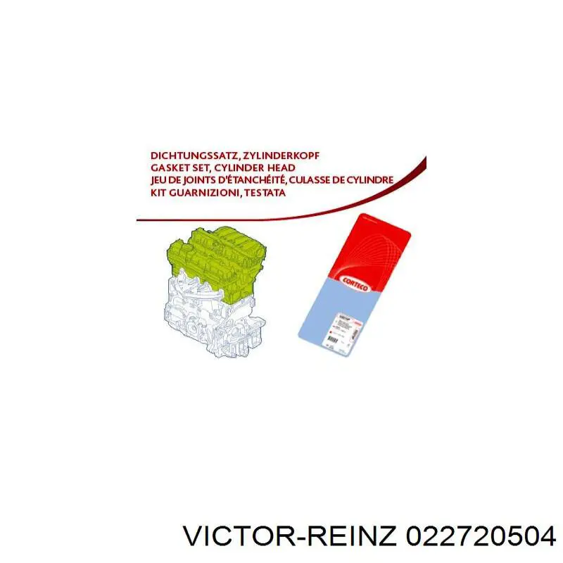 022720504 Victor Reinz Juego de juntas superiores de motor