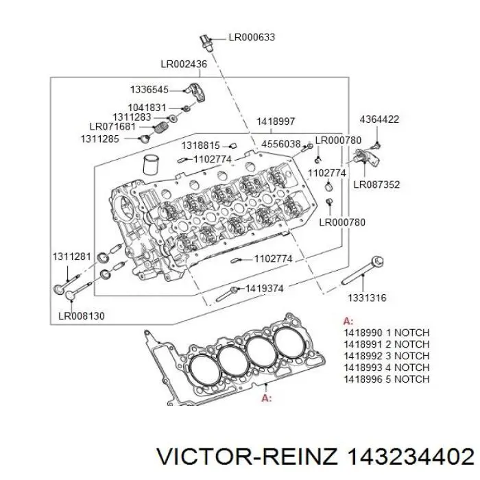 143234402 Victor Reinz tornillo de culata