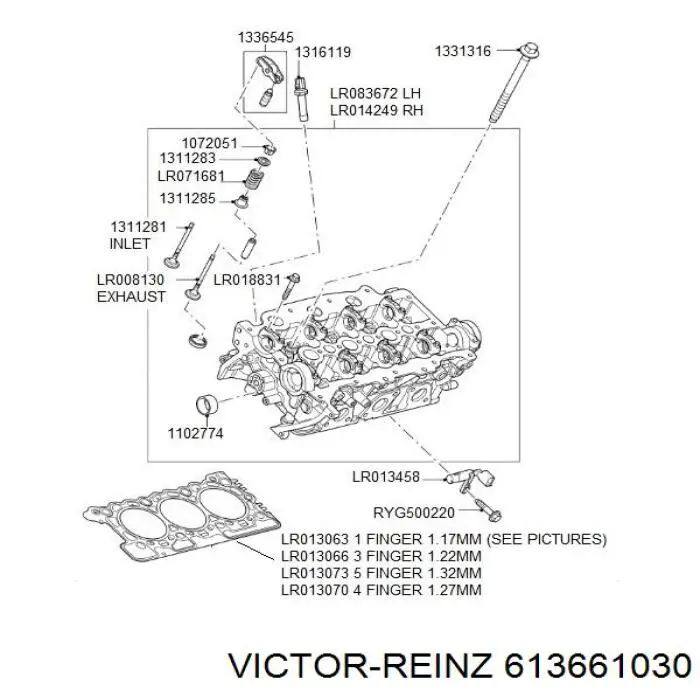 613661030 Victor Reinz junta de culata