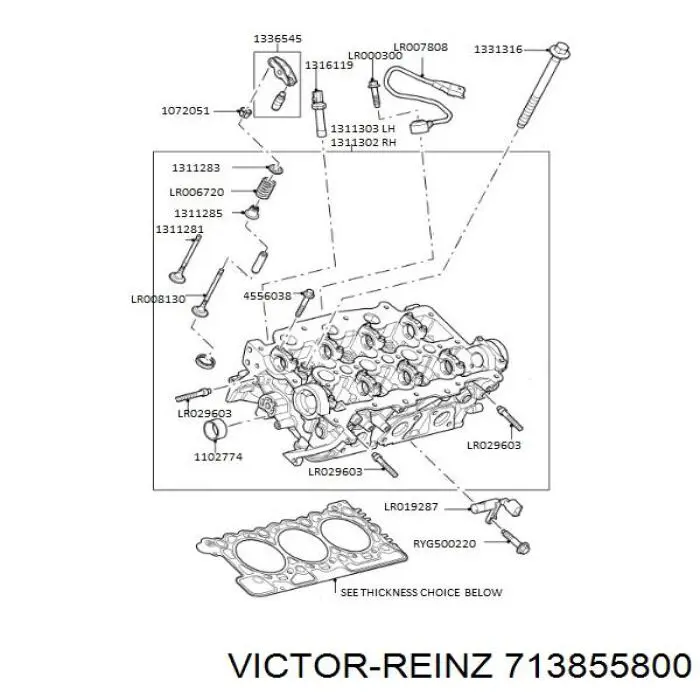 71-38558-00 Victor Reinz junta de la tapa de válvulas del motor