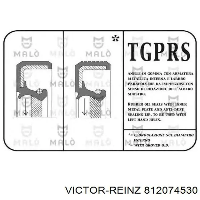 Retén del cigüeñal Victor Reinz 812074530 precio, desde 4,99 EUR
