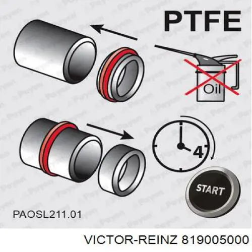 81-90050-00 Victor Reinz anillo retén, cigüeñal