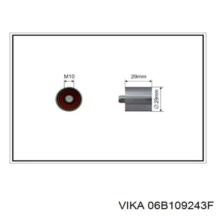 06B109243F Vika rodillo, cadena de distribución