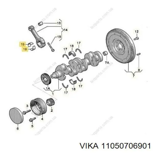 Comprar 045105701B VAG Juego de cojinetes de biela, cota de reparación (+0,50 mm)