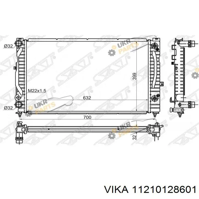 FP74A424NF FPS radiador refrigeración del motor