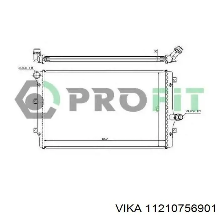 Comprar 11210756901 Vika Radiador de auto