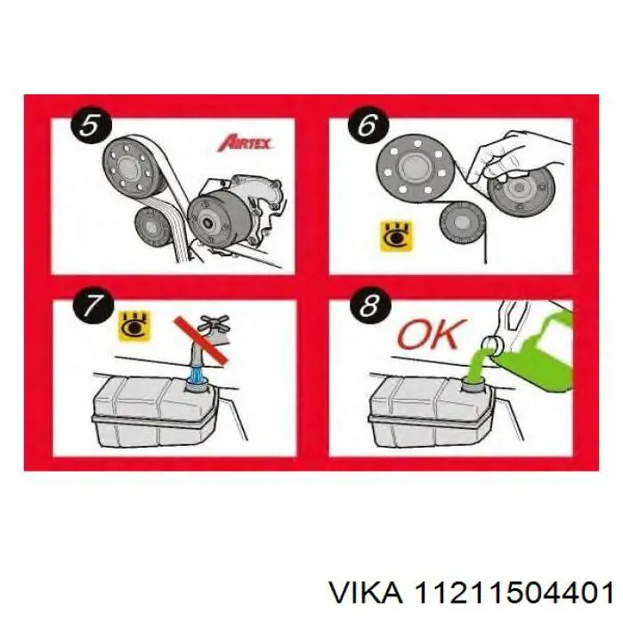 Bomba de agua de refrigeración con carcasa Vika 11211504401 precio, desde 120,28 EUR