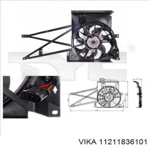 Ventilador de radiador Vika 11211836101 precio, desde 256,88 EUR