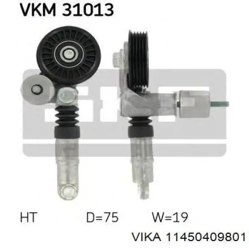 Amortiguador del tensor de la correa de transmisión Vika 11450409801 precio, desde 44,10 EUR