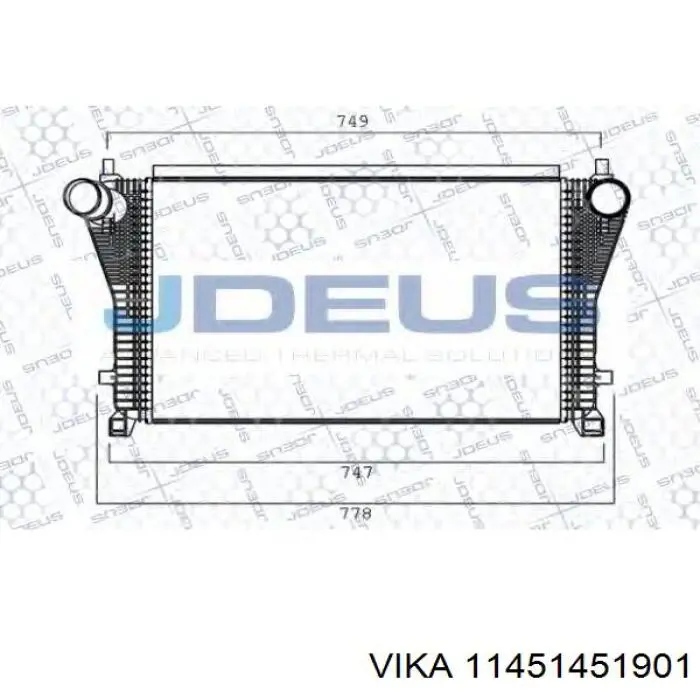 11451451901 Vika Radiador de intercooler