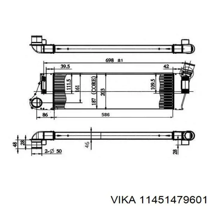 Radiador de aire de admisión VAG 7L6145803J precio, desde 92,49 EUR
