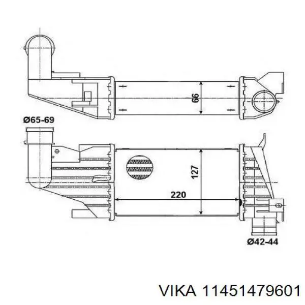 11451479601 Vika radiador de aire de admisión