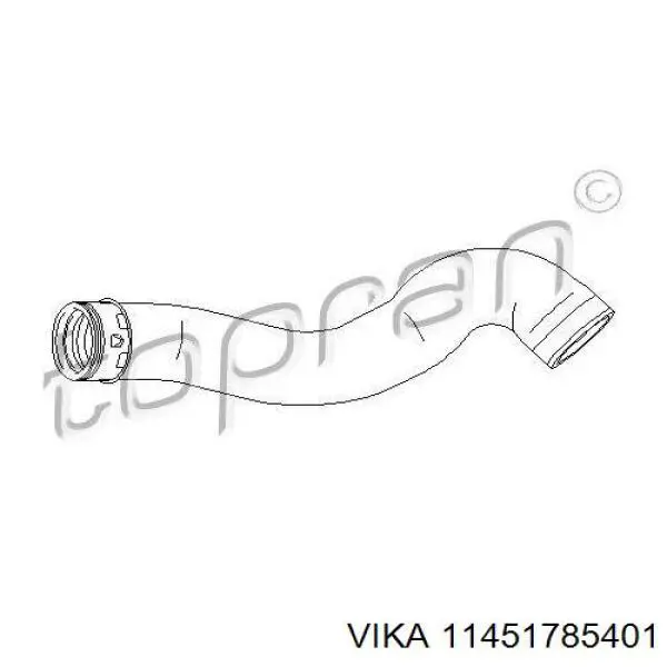 11451785401 Vika tubo intercooler superior