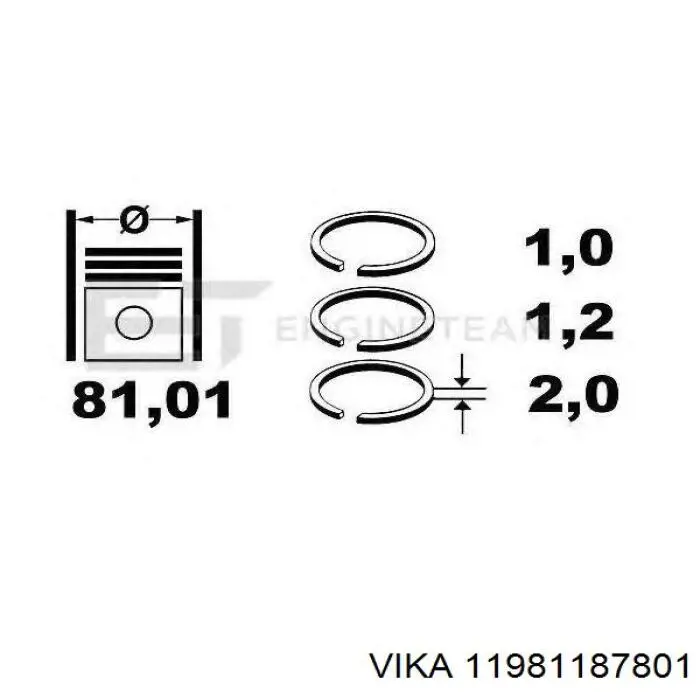 Comprar 120050006900 NE/NPR Aros de pistón para 1 cilindro, STD