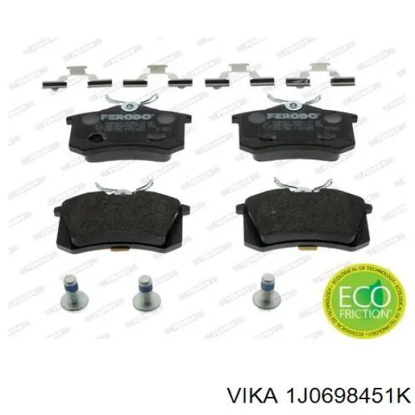 1J0615231A VAG conjunto de muelles almohadilla discos traseros